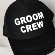 Czapka Groom Crew czarna na kawalerski