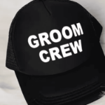 Czapka Groom Crew czarna na kawalerski