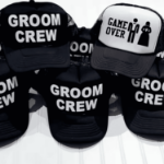 Czapka Groom Crew czarna na kawalerski