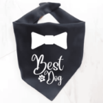 Bandana ślubna Best Dog 75×52×52 cm – elegancka chusta dla psa 