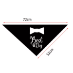 Bandana ślubna Best Dog 75×52×52 cm – elegancka chusta dla psa 