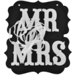 Tabliczki ślubne MR & MRS 26×17 cm – dekoracja na krzesła i sesję