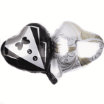 Balony Ślubne Garnitur i Suknia – zestaw 2 serc 45 cm