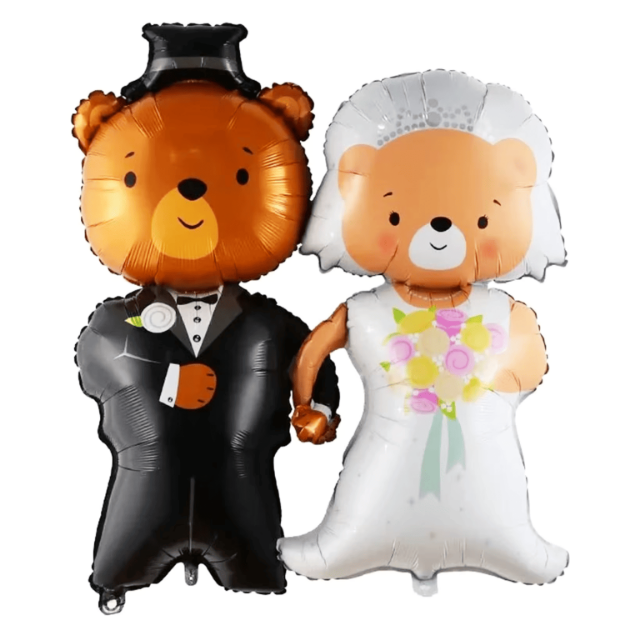 Balony Misie Para Młoda – Bride & Groom 115 cm