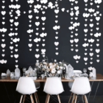 Baner serduszka papierowy – dekoracja ślubna 4 m