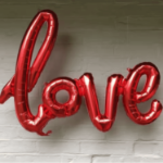 Balon LOVE foliowy 102 cm – dekoracja ślubna i walentynkowa