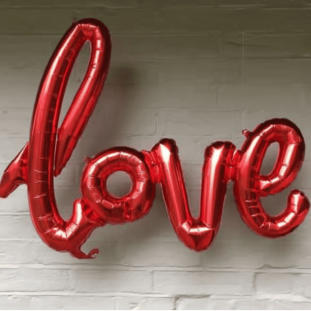 Balon LOVE foliowy 102 cm – dekoracja ślubna i walentynkowa