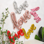 Balon LOVE foliowy 102 cm – dekoracja ślubna i walentynkowa