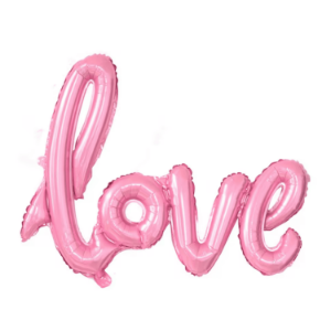 Balon LOVE foliowy 102 cm – różowy