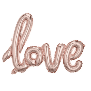 Balon LOVE foliowy 102 cm – rose gold