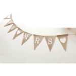Girlanda jutowa MR MRS – dekoracja ślubna