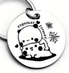 Brelok panda Bubu i Dudu stal nierdzewna