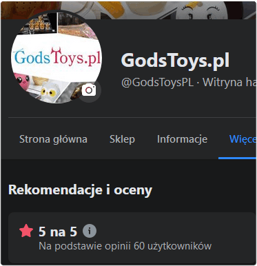Opinie o GodsToys - facebook