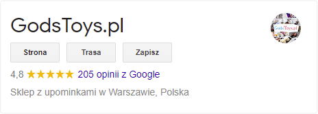 Opinie z google o GodsToys 